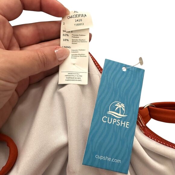 CUPSHE Colorblock Colombia Coast One Piece NWT XL - Picture 6 of 6